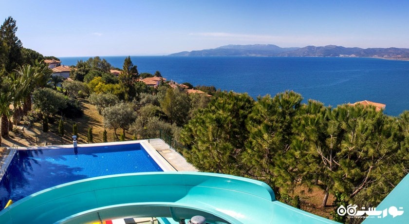 چشم انداز دریا از استخر روباز هتل